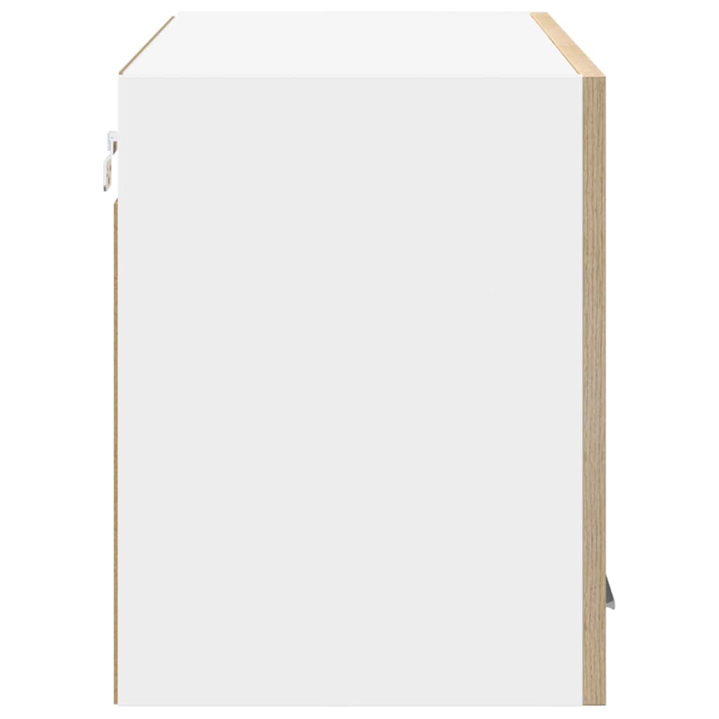 Hanging Cabinet Riga Sonoma Oak and White 80 x 31 x 40 cm